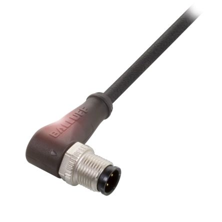 BALLUFF Right Angle Male M12 To Unterminated Sensor Actuator Cable, 10m