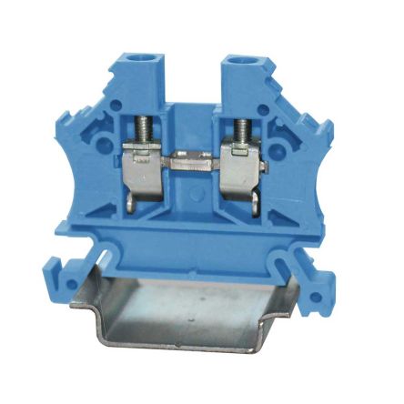RS PRO Blue Feed Through Terminal Block, Single-Level, Cage Clamp Termination
