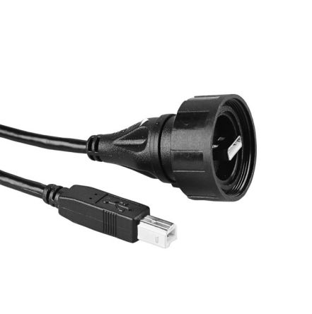 Bulgin Cable USB, Con A. USB A Macho, Con B. USB B Macho, Long. 2m