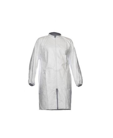 DuPont Blouse Jetable Blanche Tyvek 500 Lab, Unisexe, Taille L