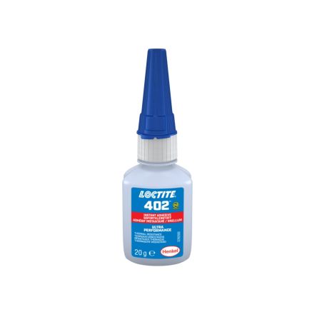 Loctite Super Glue 402 Transparent, Liquide Bouteille 20 G