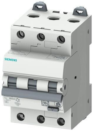Siemens Sentron 5SU1 FI/LS-Schalter 13A, 3-polig Typ C, Empfindlichkeit 30mA