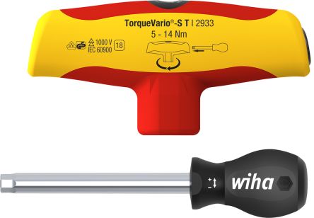 Wiha Tools 扭力螺丝刀, 5 → 14Nm扭矩, 可调, 6 mm六角驱动器
