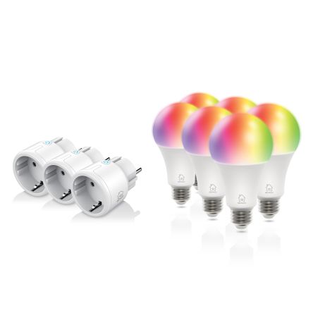 Deltaco Ampoule Intelligente 9 W 240 V RGB, Blanc 6500K Non