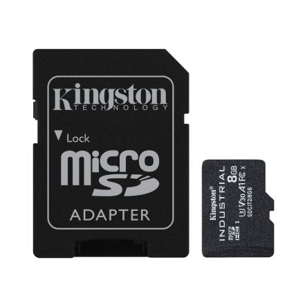 Kingston SDCIT2 Micro SDHC Micro SD Karte 8 GB Class 10, UHS-I, U3, V30, A1 Industrieausführung, TLC