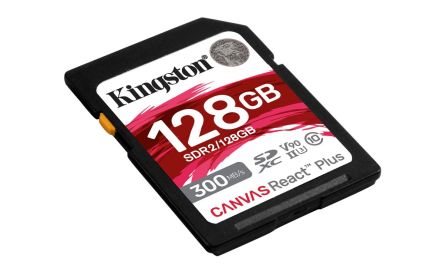 Kingston CANVAS REACT PLUS SDXC SD-Karte 128 GB Class 10, UHS-II, U3, V90 Industrieausführung