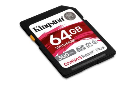 Kingston Tarjeta SD SDXC Sí 64 GB CANVAS REACT PLUS -25 → +85°C