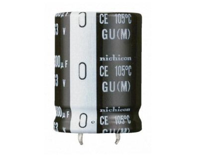 Nichicon 1800μF Aluminium Electrolytic Capacitor 50V Dc, Snap-In - LGU1H182MELZ