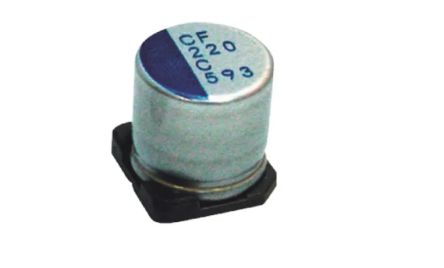 Nichicon Condensador De Polímero, 330μF, 35V, Montaje En Superficie, Encapsulado 10 X 12,7 Mm