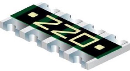 Bourns 10Ω Resistor Array, 4 Resistors, 0.25W Total, 1206 (3216M), Convex