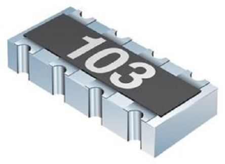 Bourns 49.9Ω Resistor Array, 4 Resistors, 0.25W Total, 1206 (3216M), Convex