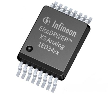 Infineon Módulo Controlador De Puerta 1ED3431MU12MXUMA1, CMOS 3 A DSO-16 16 Pines
