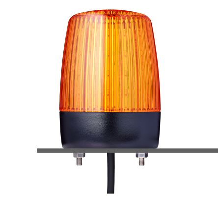 AUER Signal PCH, LED Blitz, Dauer LED-Signalleuchte Orange, 230/240 V, Ø 75mm