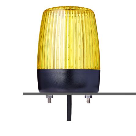 AUER Signal PCH, LED Blitz, Dauer LED-Signalleuchte Gelb, 230/240 V, Ø 75mm