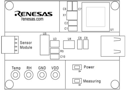 Renesas Electronics HS4100-EVK Temperature & Humidity Sensor Evaluation Kit HS4101 Humidity And Temperature Sensor
