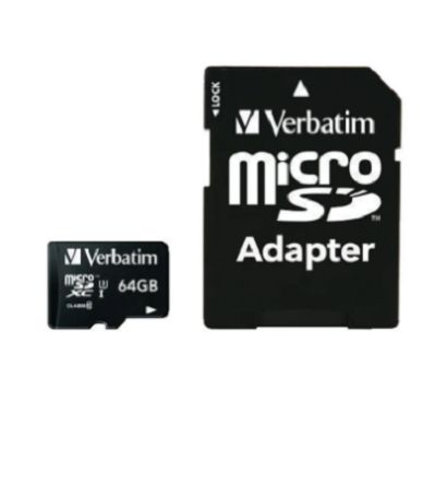 Verbatim 64 GB MicroSDXC Micro SD Card, V30