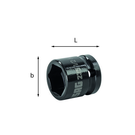 Usag 1/2 Zoll, 10mm Standard-Steckschlüssel Schlag-Steckschlüssel CrMo-Stahl