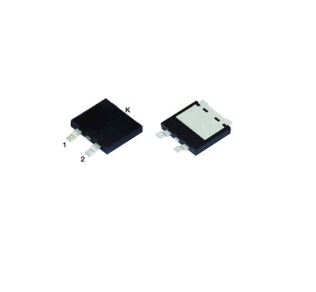 Vishay V40D SMD Schottky Gleichrichter & Schottky-Diode 2 Paar Gemeinsame Kathode, 60V / 40A SMPD (TO-263AC)