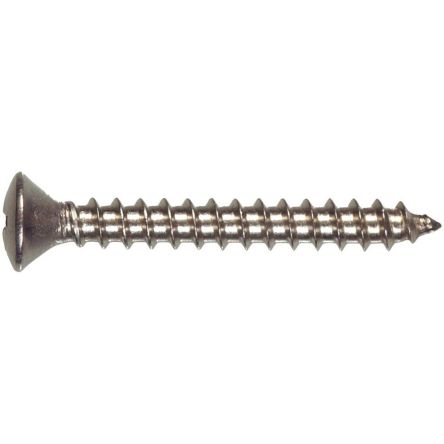 RS PRO Oval Head Self Tapping Screw, 1 1/4in Long