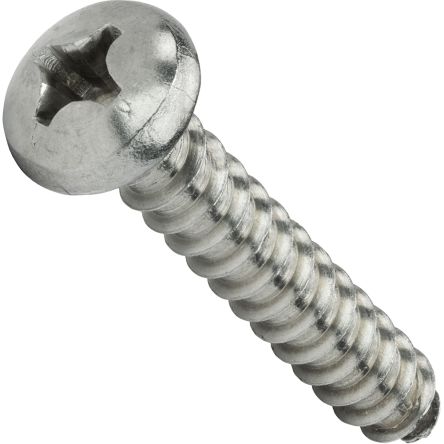RS PRO Pan Head Self Tapping Screw, 1in Long