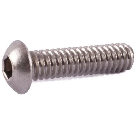 RS PRO Steel Hex Socket Button Screw, 4/40 X 1/2in