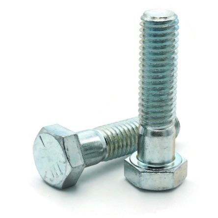 RS PRO Steel Hex, Hex Bolt, 1/4-28in X 1/2in