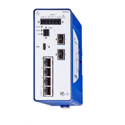 Hirschmann BOBCAT Ethernet-Switch, 6 X RJ45 / 1000 → 2500Mbit/s Für DIN-Schienen, 12 → 24V Dc