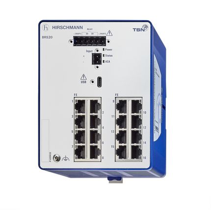 Hirschmann BOBCAT Ethernet-Switch, 16 X RJ45 / 1000 → 2500Mbit/s, Bis 100m Für DIN-Schienen, 12 → 24V Dc
