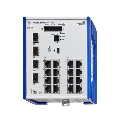 Hirschmann BOBCAT Ethernet-Switch, 16 X RJ45 / 1000 → 2500Mbit/s Für DIN-Schienen, 12 → 24V Dc
