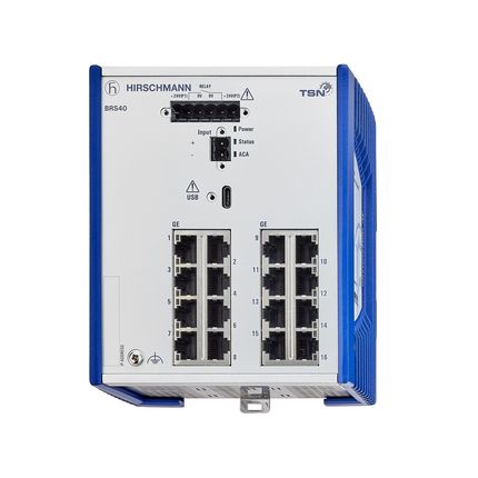 Hirschmann Conmutador Ethernet BRS40-00169999-TTDY99HHSESXX.X.XX, 16 Puertos RJ45, Montaje Carril DIN, 1000 → 2500Mbit/s