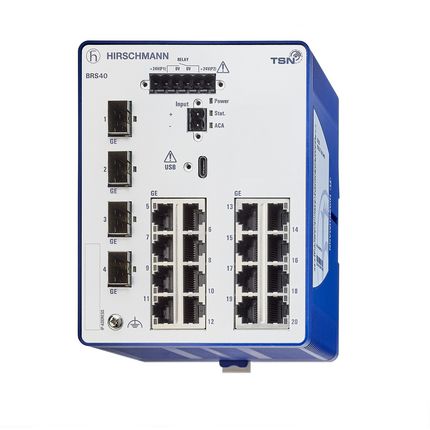 Hirschmann BOBCAT Ethernet-Switch, 20 X RJ45 / 1000 → 2500Mbit/s Für DIN-Schienen, 12 → 24V Dc