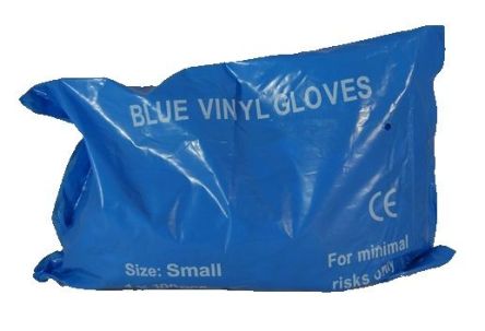 RS PRO Einweghandschuhe Aus Vinyl Gepudert Blau, EN 1186 Größe S
