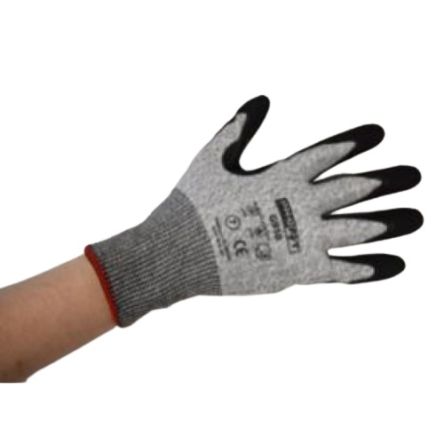 RS PRO Grey Nitrile General Purpose Gloves, Size 8, Medium