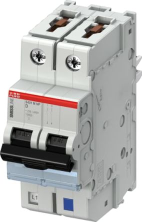 ABB Leitungsschutzschalter Typ D, 2-polig 10A 400V SMISSLINE TP DIN-Schienen-Montage