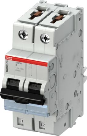 ABB Leitungsschutzschalter Typ K, 2-polig 500mA 415V SMISSLINE TP DIN-Schienen-Montage