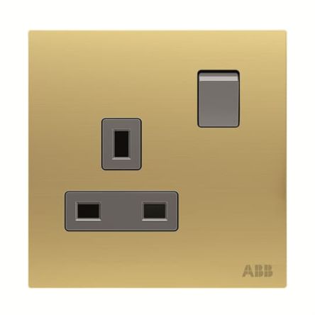 ABB Steckdose Einbaumontage Gold, 2-polig / 13A