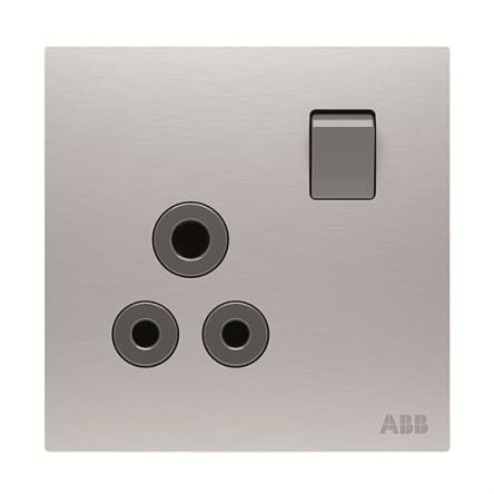 ABB Silver Electrical Socket, 2 Poles, 5A