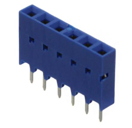 Amphenol ICC Conector Hembra Para PCB, De 6 Vías En 1 Fila, Paso 2.54mm, Montaje Superficial