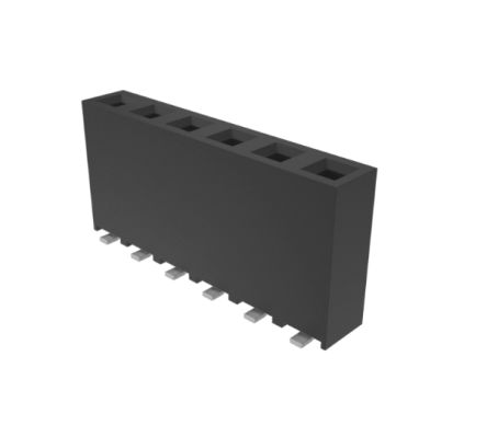 Amphenol ICC Leiterplattenbuchse 6-polig / 1-reihig, Raster 2.54mm