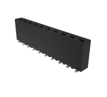 Amphenol ICC Leiterplattenbuchse 10-polig / 1-reihig, Raster 2.54mm