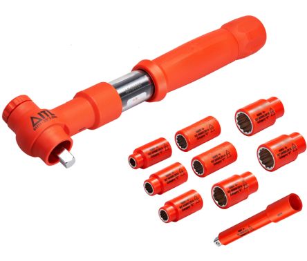 ITL Insulated Tools Ltd ITL 3/8 Zoll Vierkant 12-Punkt Standard-Steckschlüsselsatz VDE 9-teilig