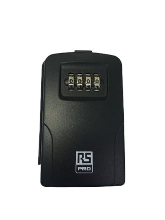 RS PRO Schwarz Aluminium Schlüsselschrank Mit Zahlenschloss Für 124800ml Schlüssel, B 83.3mm, H 127,2 Mm, Wandmontage