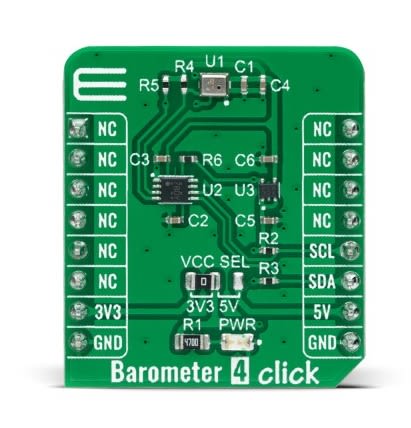 MikroElektronika ICP-10111 Barometer 4 Click Entwicklungskit, Luftdrucksensor, Temperatursensor Für MikroBUS