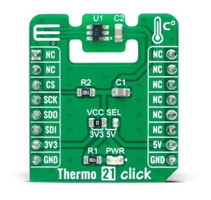 MikroElektronika ADT7301 Thermo 21 Click Entwicklungskit, Temperatursensor Für MikroBUS