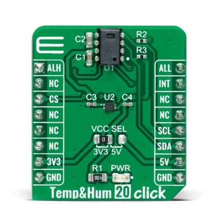 MikroElektronika CC2D23 Temp & Hum 20 Click Entwicklungskit, Temperatur- Und Feuchtigkeitssensor Für MikroBUS