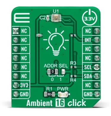 MikroElektronika BH1726NUC Ambient 16 Click Entwicklungskit, Umgebungslichtsensor Für MikroBUS
