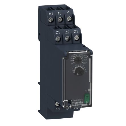 Schneider Electric Harmony Time Series DIN Rail Mount Timer Relay, 240V Ac, 1-Contact, 0.05 Secs, 300 Hrs, 2-Function, SPDT