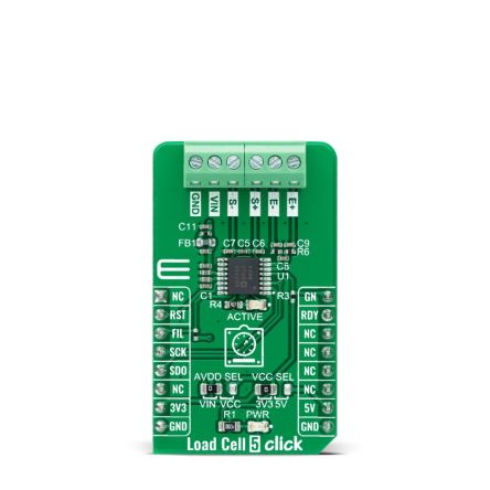 MikroElektronika Load Cell 5 Click Pressure Sensor Add On Board For AD7780 MikroBUS Socket