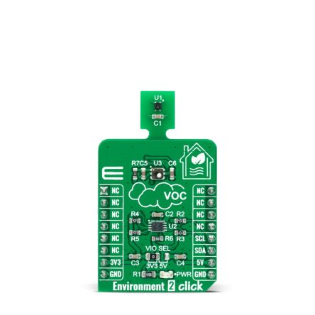 MikroElektronika SGP40, SHT40 Environment 2 Click Entwicklungskit Für MikroBUS-Socket