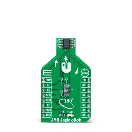 MikroElektronika ADA4571, LTC1407 AMR Angle Click Entwicklungskit, Anisotroper Magnetoresistiver Sensor (AMR) Für